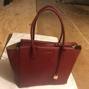 Gorgeous red wine colored Michael Kors bag